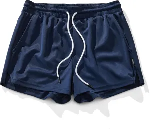 AIMPACT Mens Mesh Running Shorts 3 Inch Quick Dry Gym Athletic Workout Shorts for Men with Pockets