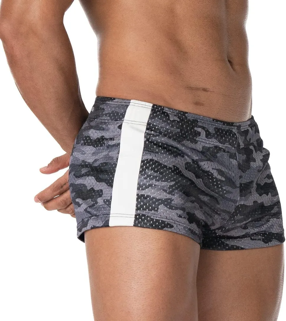AIMPACT Men's Mesh Running Shorts Retro 3 Inch Quick Dry Gym Athletic Workout Short Shorts
