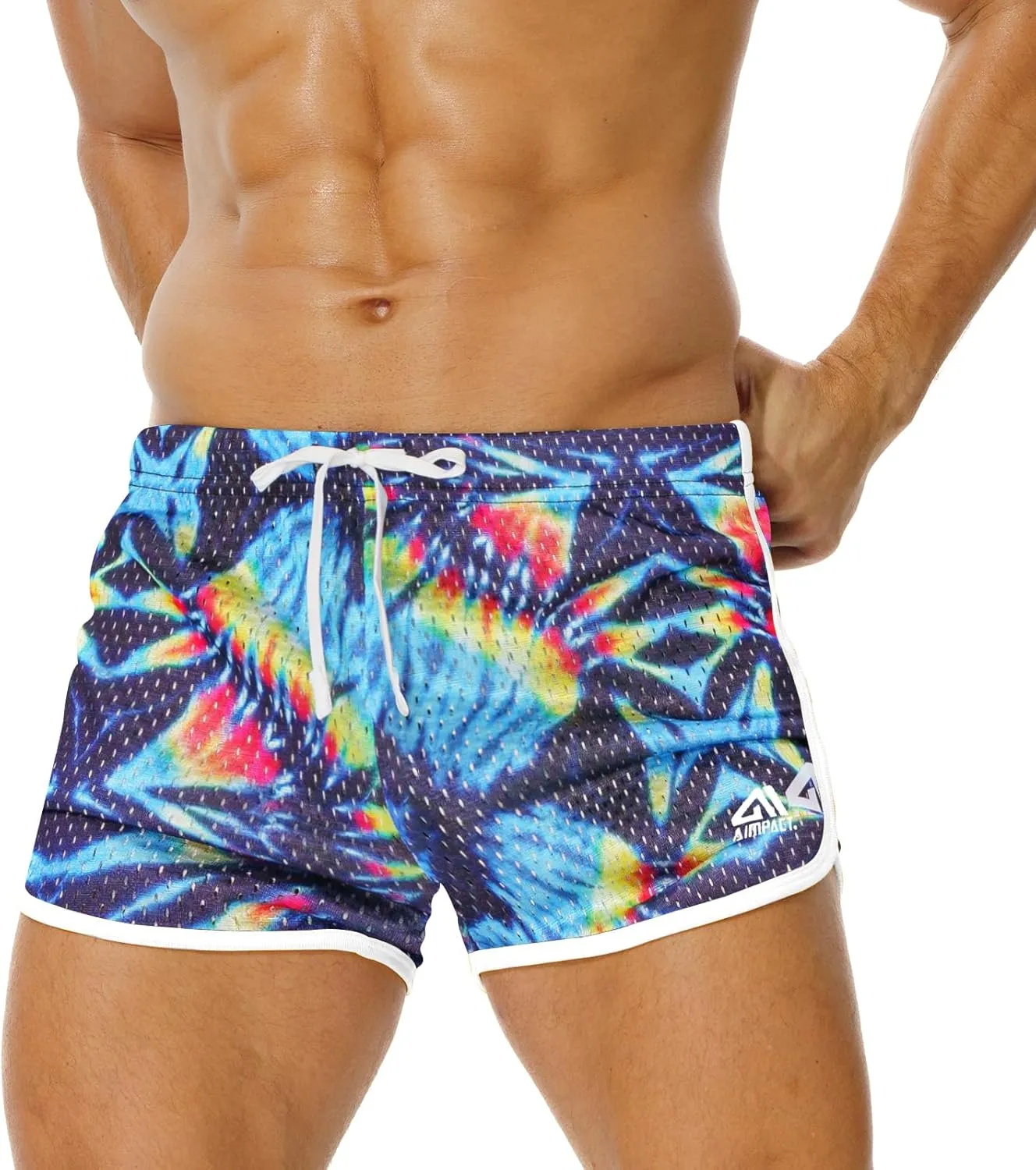 AIMPACT Mens Running Shorts Breathing Workout Gym Booty Short Shorts Sexy