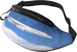 Airplane Air Fanny Pack, Crossbody Waist Packs for Women Men Waist Bags with Adjustable Strap for Travel Running Hiking Sport