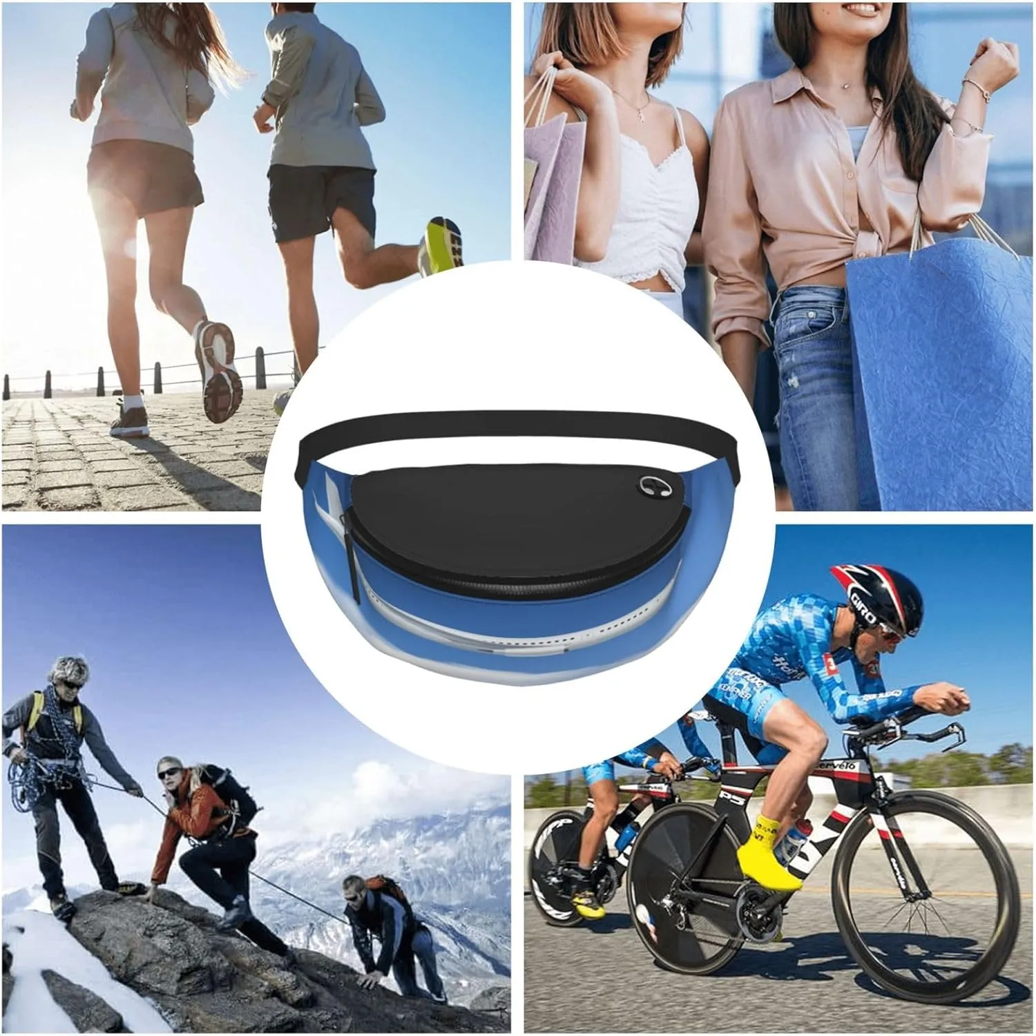 Airplane Air Fanny Pack, Crossbody Waist Packs for Women Men Waist Bags with Adjustable Strap for Travel Running Hiking Sport