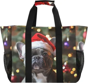 ALAZA French Bulldog Sticking Its Head Through A Hole Waterproof Beach Tote Bags