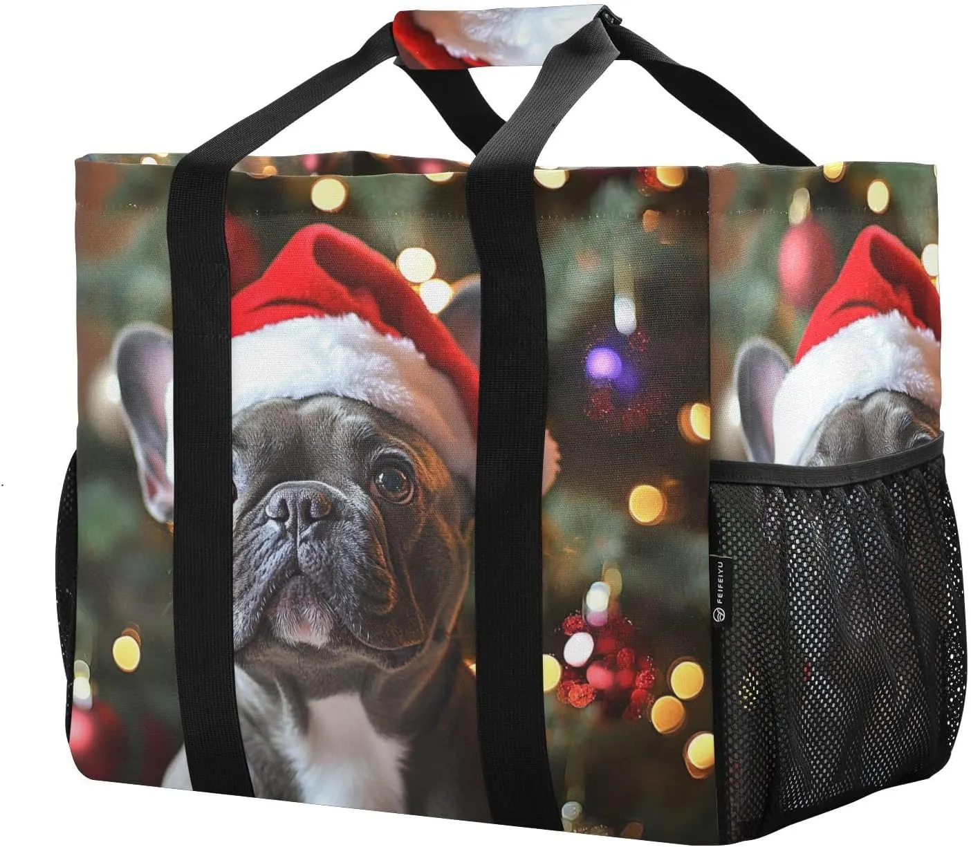 ALAZA French Bulldog Sticking Its Head Through A Hole Waterproof Beach Tote Bags
