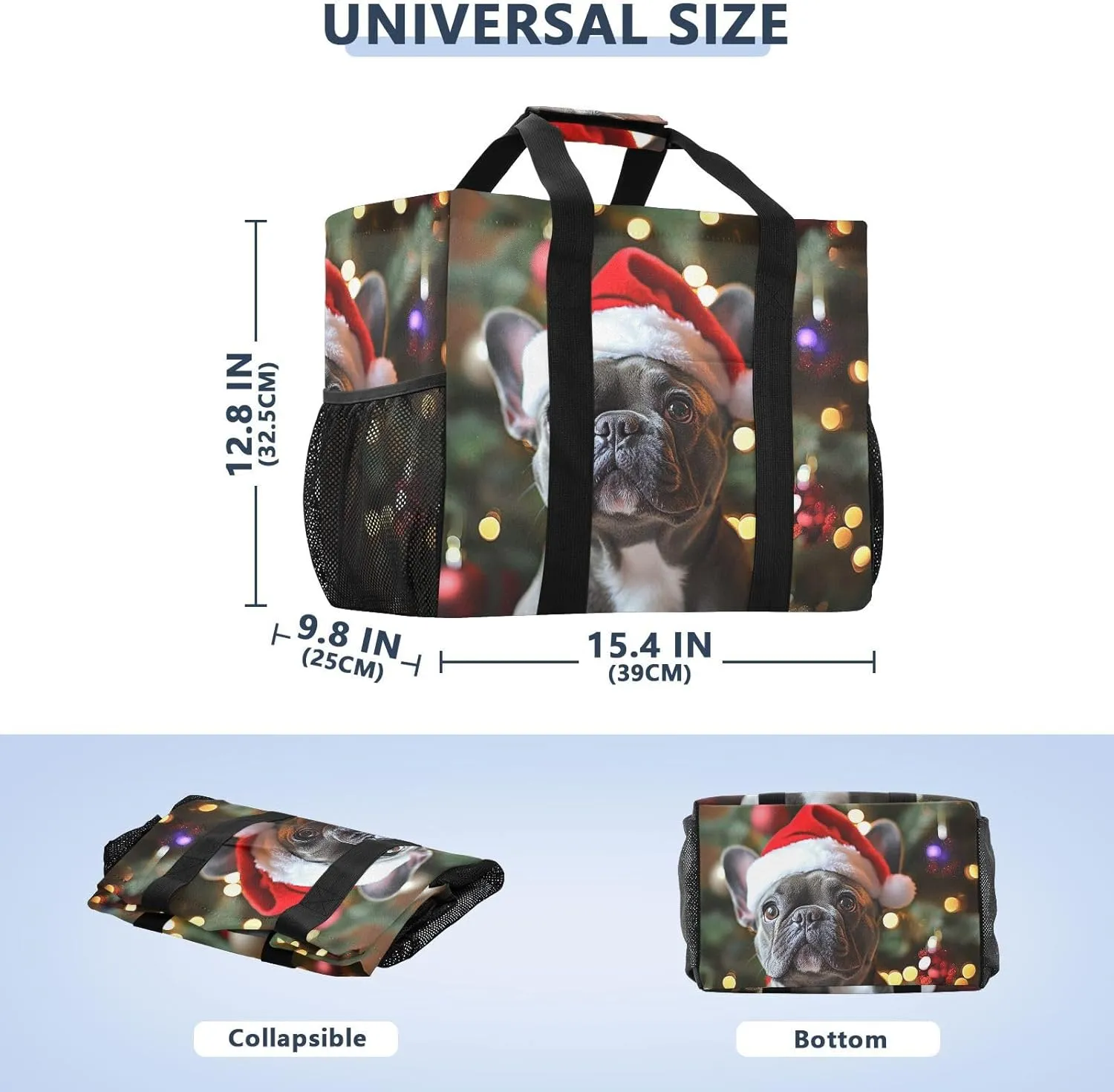ALAZA French Bulldog Sticking Its Head Through A Hole Waterproof Beach Tote Bags