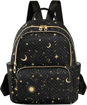 ALAZA Moon Sun Starry Night Women’s Backpack Purse Causal Daypack Work Travel College Business Trip Bag Shoulder Bag