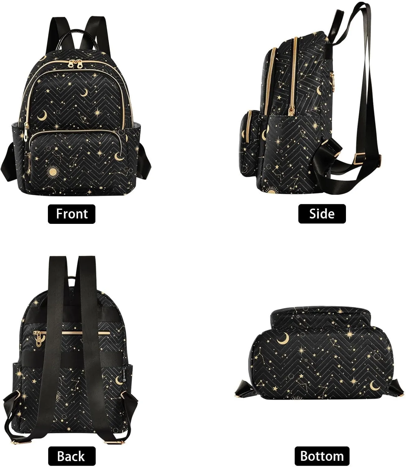 ALAZA Moon Sun Starry Night Women’s Backpack Purse Causal Daypack Work Travel College Business Trip Bag Shoulder Bag