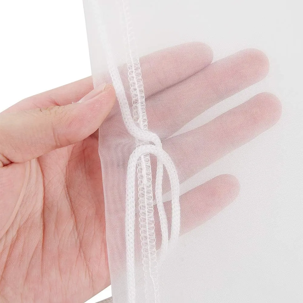 ALEGI Aquarium Filter Media Bag Extra Fine, Reusable 180 Micron Drawstring Mesh Bags for Activated Carbon (12"*8" (6 Pack))