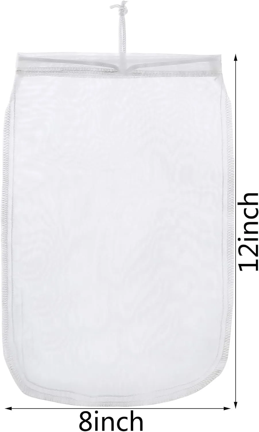 ALEGI Aquarium Filter Media Bag Extra Fine, Reusable 180 Micron Drawstring Mesh Bags for Activated Carbon (12"*8" (6 Pack))
