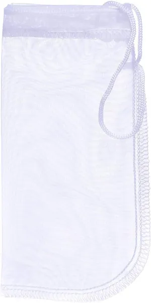 ALEGI Media Filter Bag Aquarium Extra Fine,Reusable 180 Micron Drawstring Mesh Filter Bags for Very Fine Resins Filter (7.5"*3.6" (6 Pack))