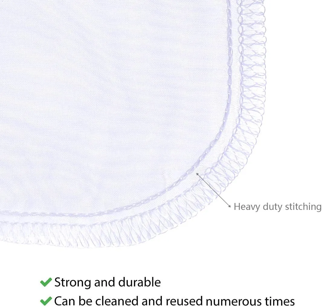 ALEGI Media Filter Bag Aquarium Extra Fine,Reusable 180 Micron Drawstring Mesh Filter Bags for Very Fine Resins Filter (7.5"*3.6" (6 Pack))