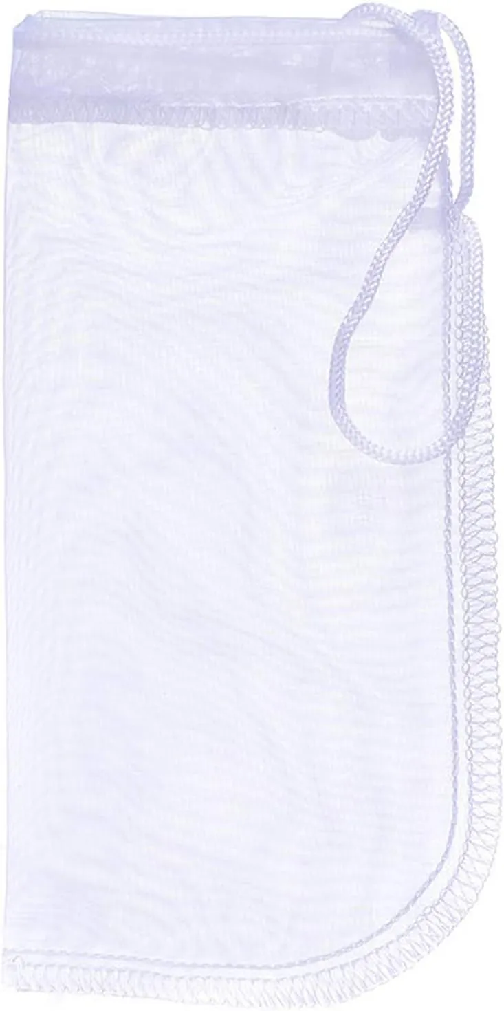 ALEGI Media Filter Bag Aquarium Extra Fine,Reusable 180 Micron Drawstring Mesh Filter Bags for Very Fine Resins Filter (7.5"*3.6" (6 Pack))