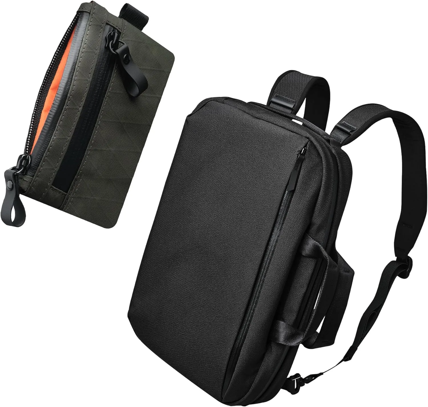 ALPAKA Bravo Totepack 13L and Zip Pouch - Convertible Backpack Tote For Men, Laptop Tote Bag for Women Fits a 16-Inch Macbook Pro - RFID-Blocking Small Cash and Card Zip Wallet with Carbon Neutral