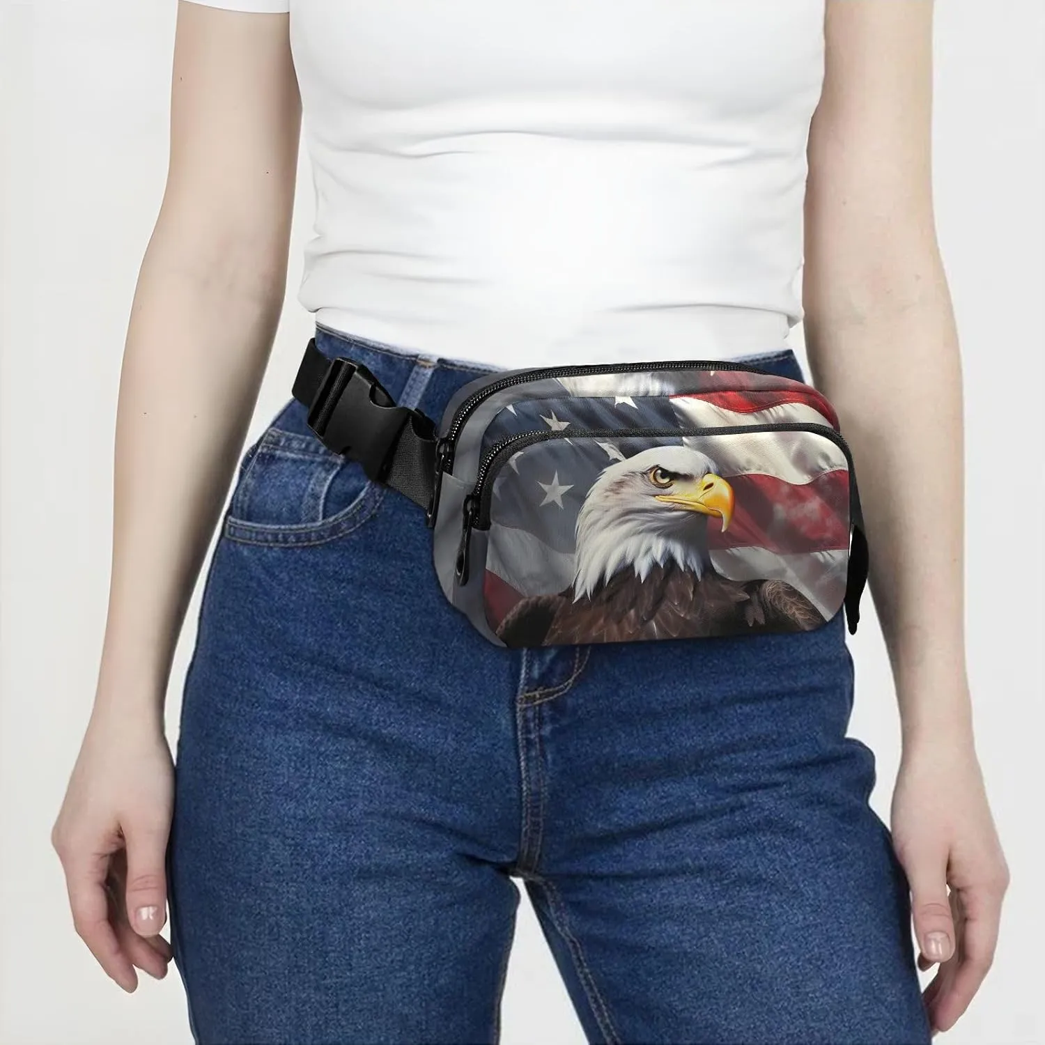 American Flag Eagle Fanny Packs for Women Fanny Pack For Men Belt Bag Crossbody Fanny Packs for Women Running Fanny Pack Waist Pack 21340999