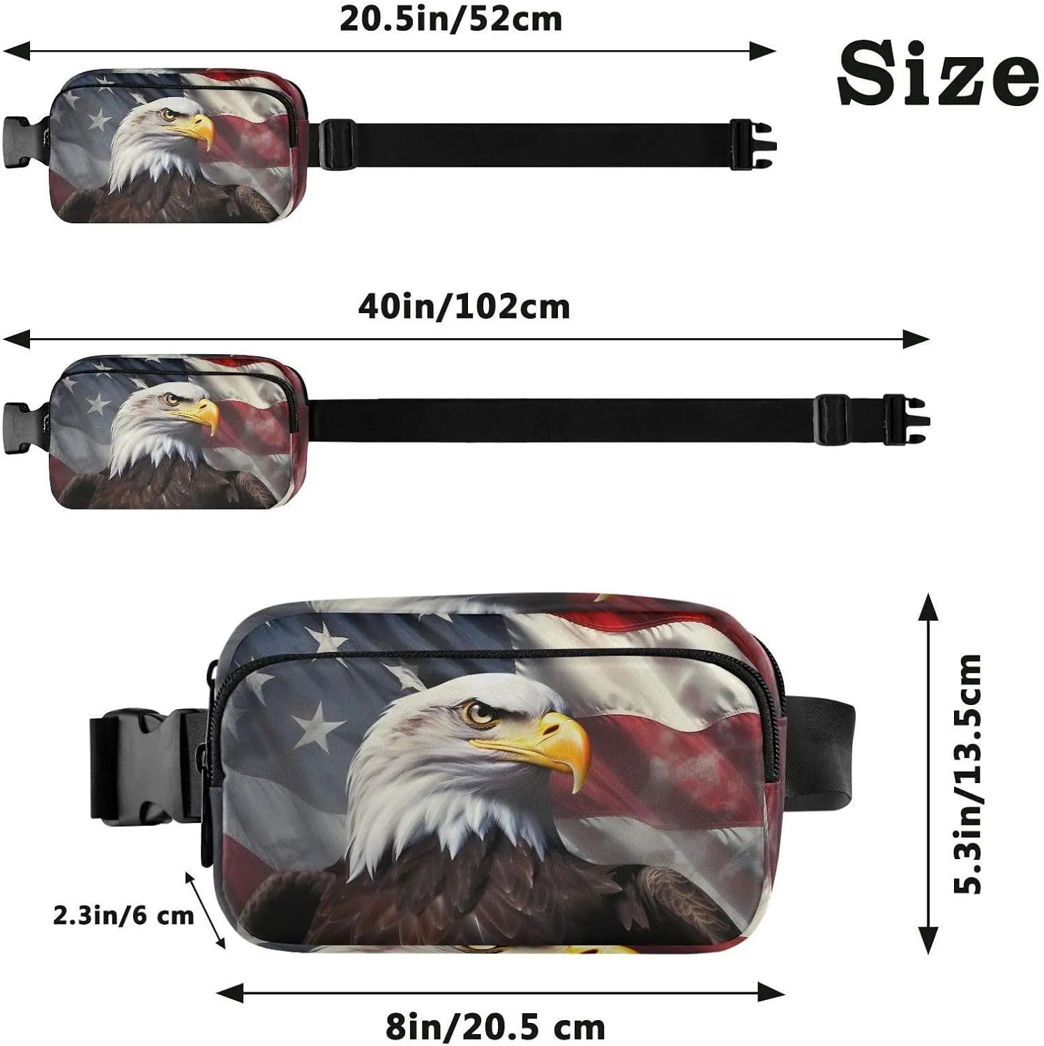 American Flag Eagle Fanny Packs for Women Fanny Pack For Men Belt Bag Crossbody Fanny Packs for Women Running Fanny Pack Waist Pack 21340999
