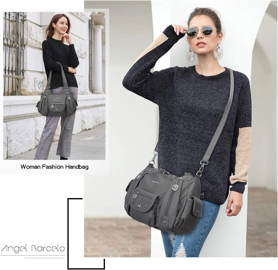 Angel Barcelo Womens Purses and Handbags PU Leather Shoulder Bag Fashion Hobo Bags for Girls