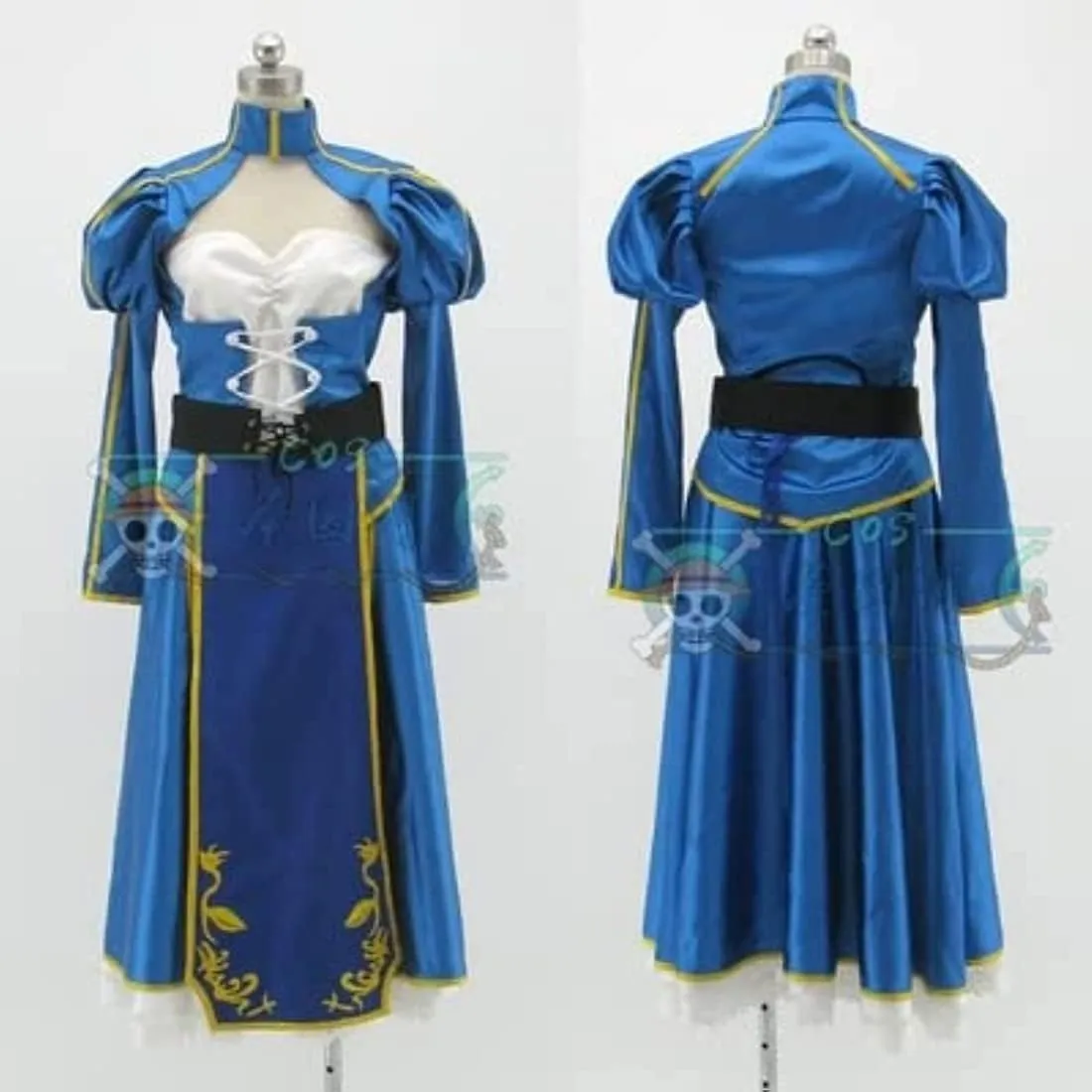 Anime Fate Zero/Stay Night Saber Cosplay Costume Altria Pendragon Arthur Pendragon Cosplay Costume Swordsman Dress