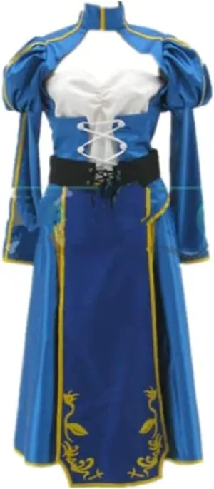Anime Fate Zero/Stay Night Saber Cosplay Costume Altria Pendragon Arthur Pendragon Cosplay Costume Swordsman Dress