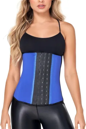 Ann Chery Corset Waist Trainer for Women - Colombian Waist Cincher - 3 Hook Latex Body Shaper Blue