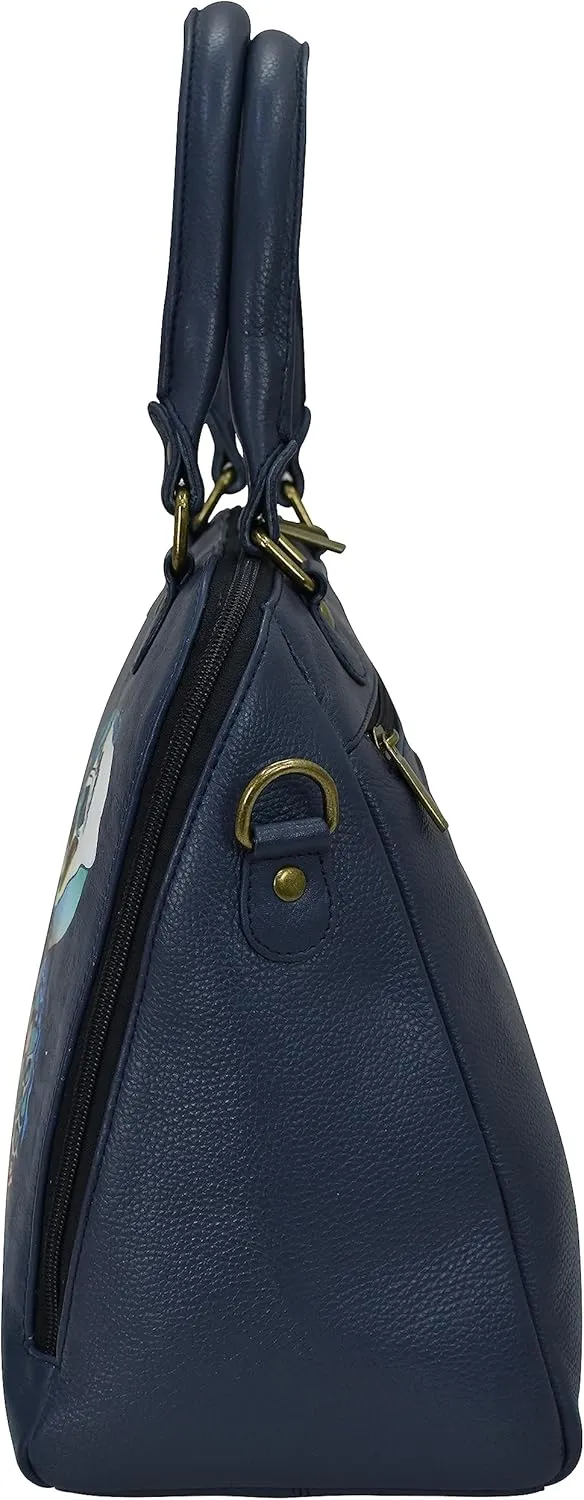 Anna by Anuschka Hand-Painted Leather Organizer Satchel