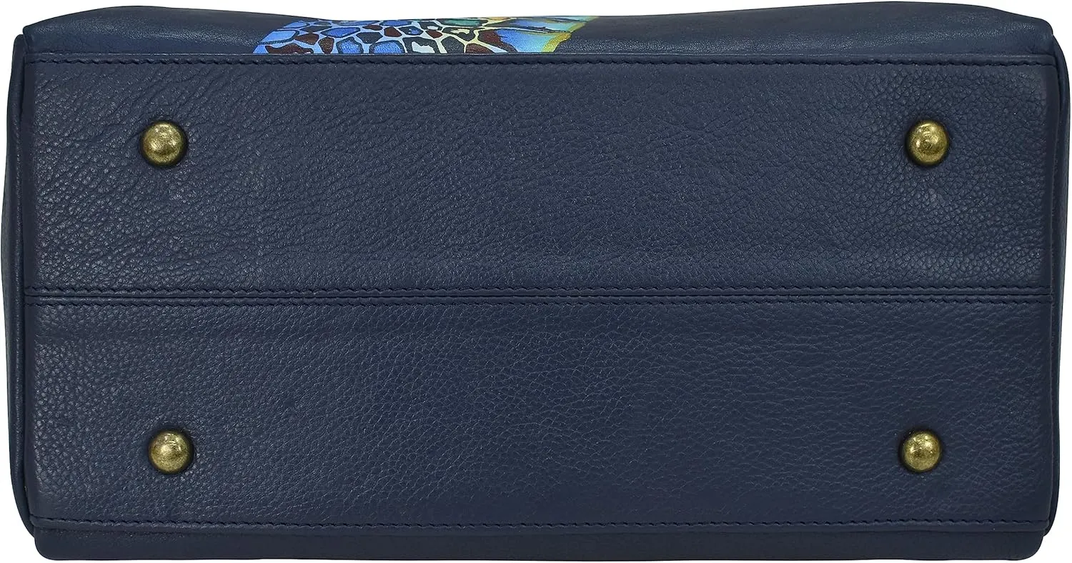 Anna by Anuschka Hand-Painted Leather Organizer Satchel