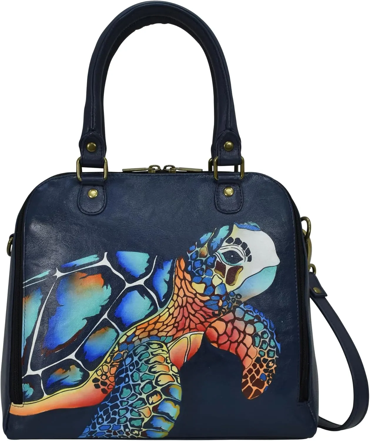 Anna by Anuschka Hand-Painted Leather Organizer Satchel