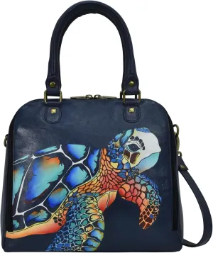 Anna by Anuschka Hand-Painted Leather Organizer Satchel