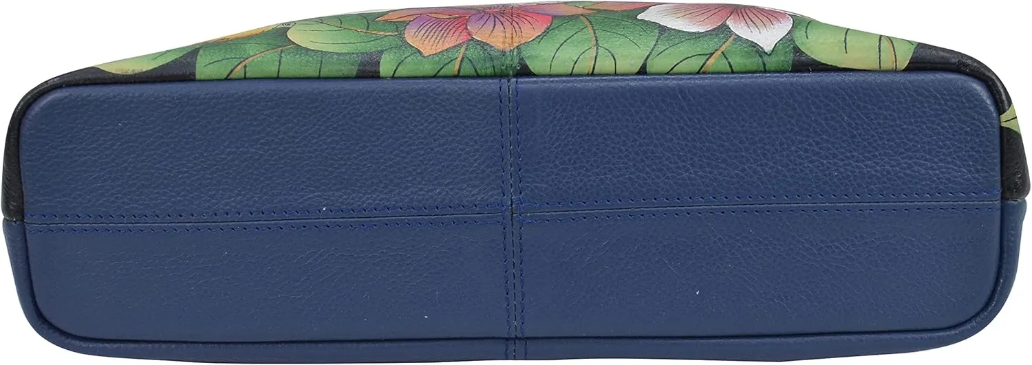 Anna by Anuschka Women's Original Genuine Leather Hand-Painted Small Satchel - Leather Handbag for Women