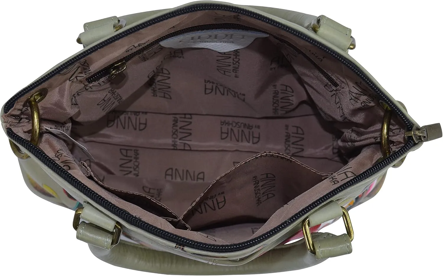 Anna by Anuschka Women's Original Genuine Leather Hand-Painted Small Satchel - Leather Handbag for Women