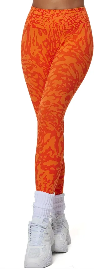 Aoxjox Women's High Waist Seamless Camo Hidden Scrunch Legging Knit Workout Yoga Pants 23"