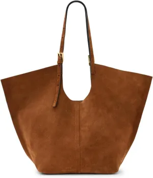 Ara Suede E/W Tote, Cognac Brown