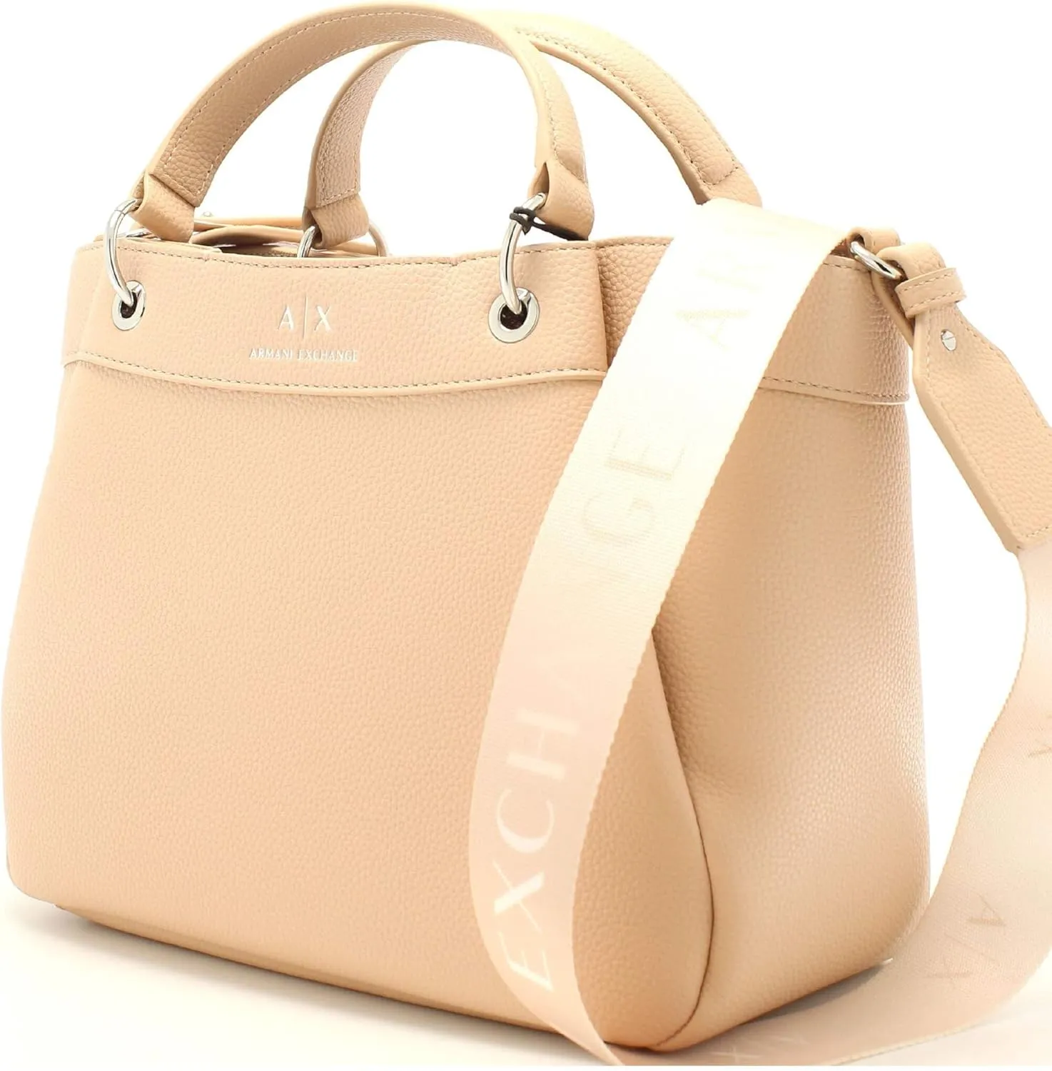 Armani Exchange Wave Large Tote with Webb Strap