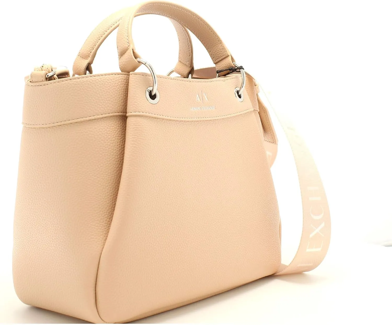 Armani Exchange Wave Large Tote with Webb Strap