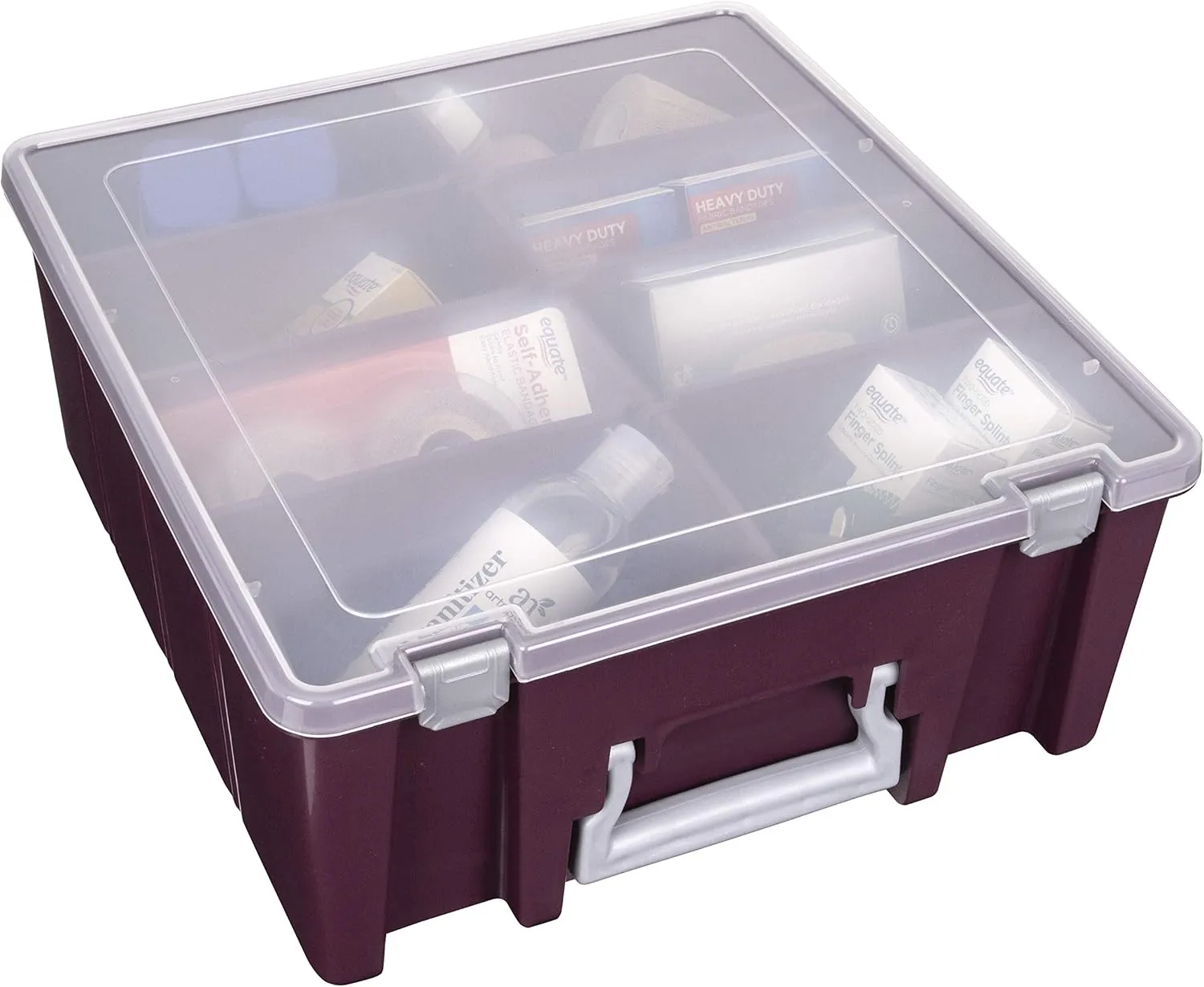 ArtBin Super Satchel Compartment Box - Stackable Durable Art Storage with 8 Removable Compartments, Smart Closure, and Portable Design for Craft Supplies, Threads, Ribbons, Paint Tubes