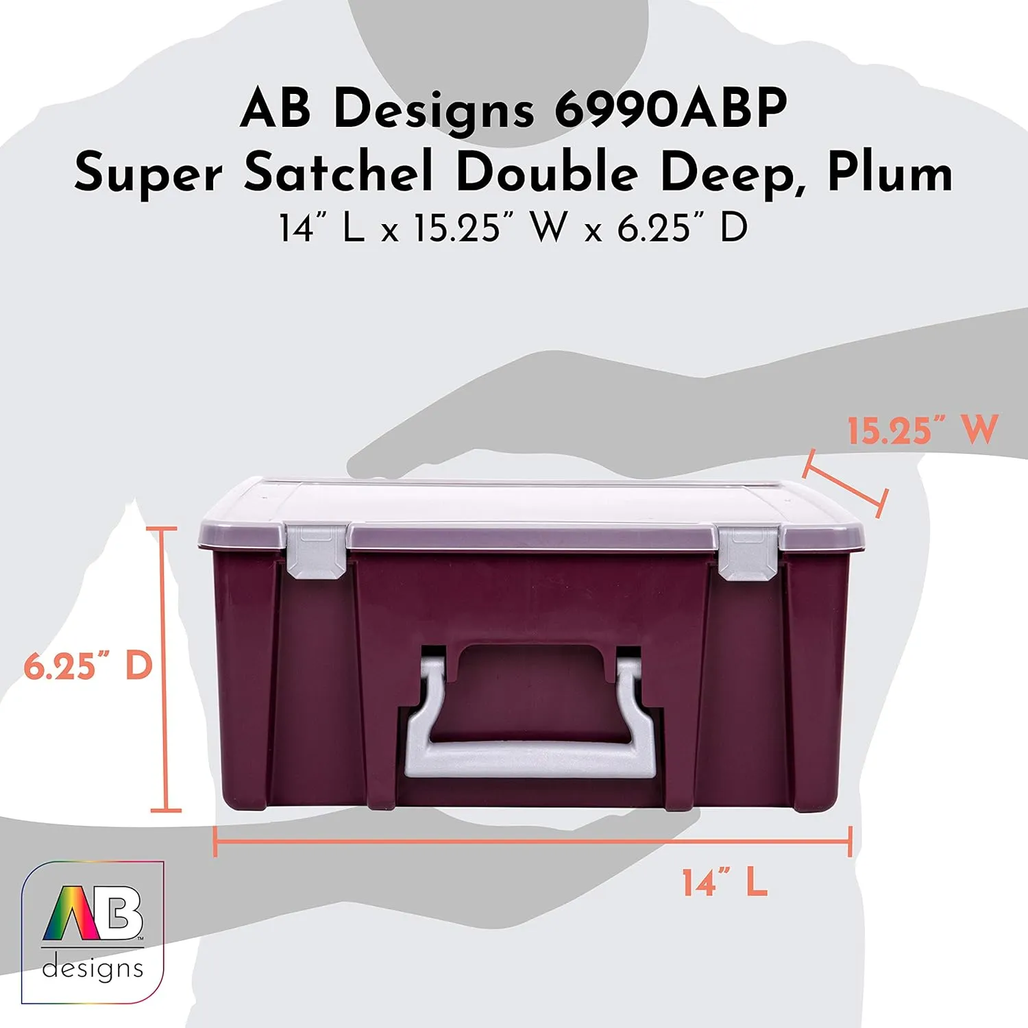 ArtBin Super Satchel Compartment Box - Stackable Durable Art Storage with 8 Removable Compartments, Smart Closure, and Portable Design for Craft Supplies, Threads, Ribbons, Paint Tubes