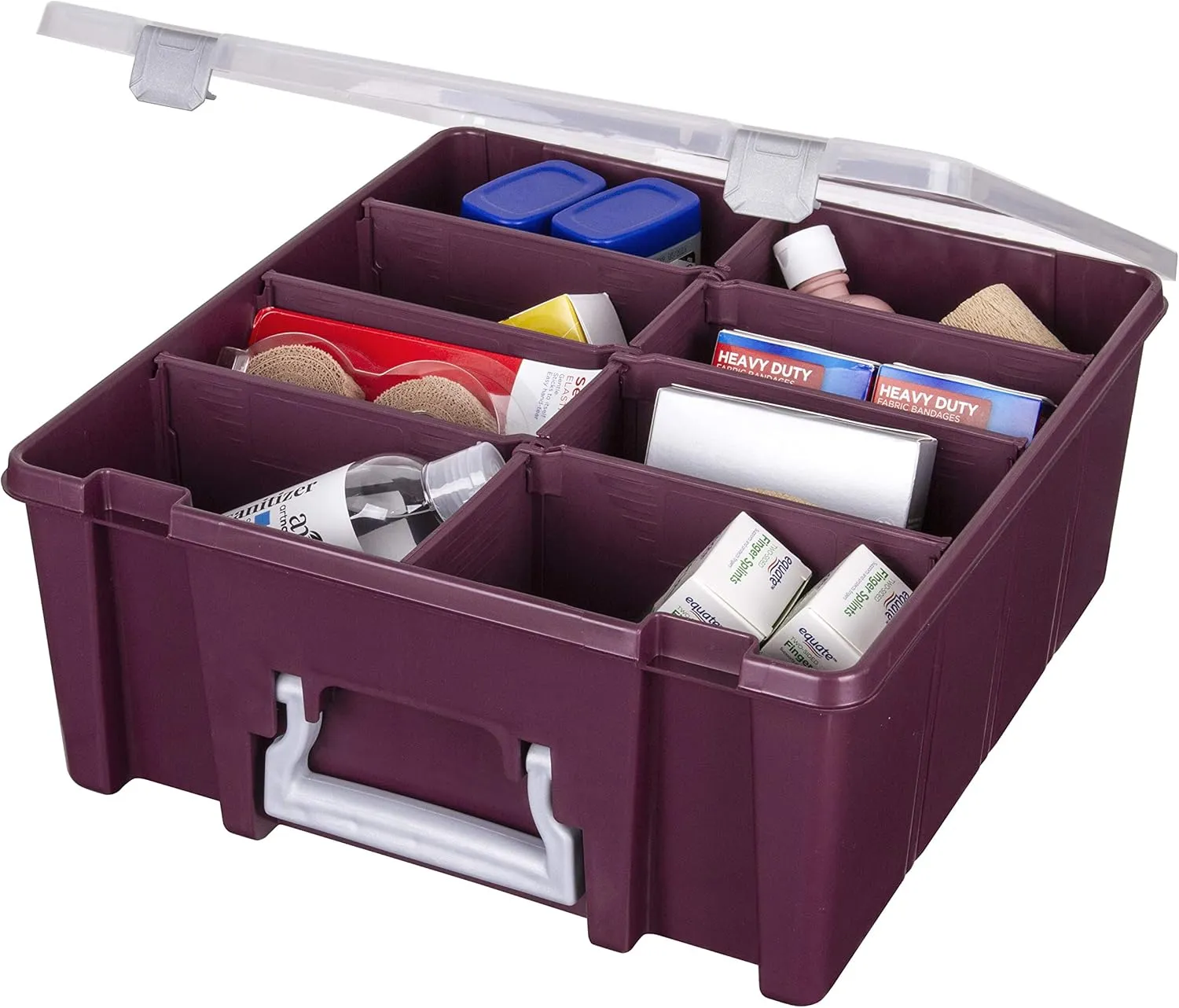 ArtBin Super Satchel Compartment Box - Stackable Durable Art Storage with 8 Removable Compartments, Smart Closure, and Portable Design for Craft Supplies, Threads, Ribbons, Paint Tubes