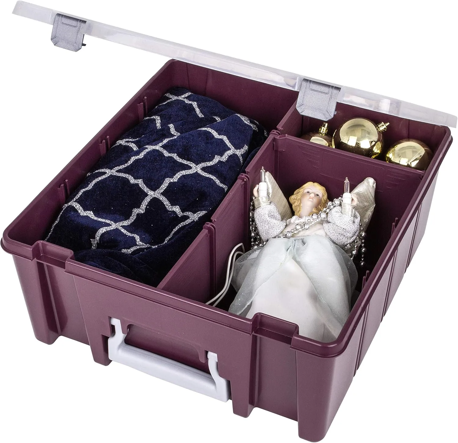 ArtBin Super Satchel Compartment Box - Stackable Durable Art Storage with 8 Removable Compartments, Smart Closure, and Portable Design for Craft Supplies, Threads, Ribbons, Paint Tubes