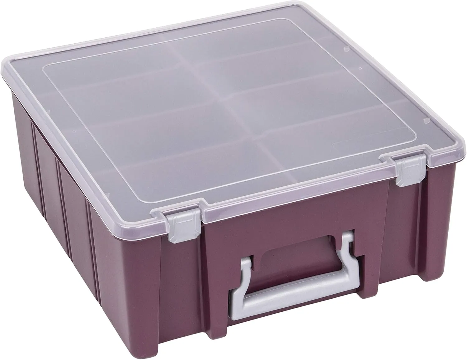 ArtBin Super Satchel Compartment Box - Stackable Durable Art Storage with 8 Removable Compartments, Smart Closure, and Portable Design for Craft Supplies, Threads, Ribbons, Paint Tubes
