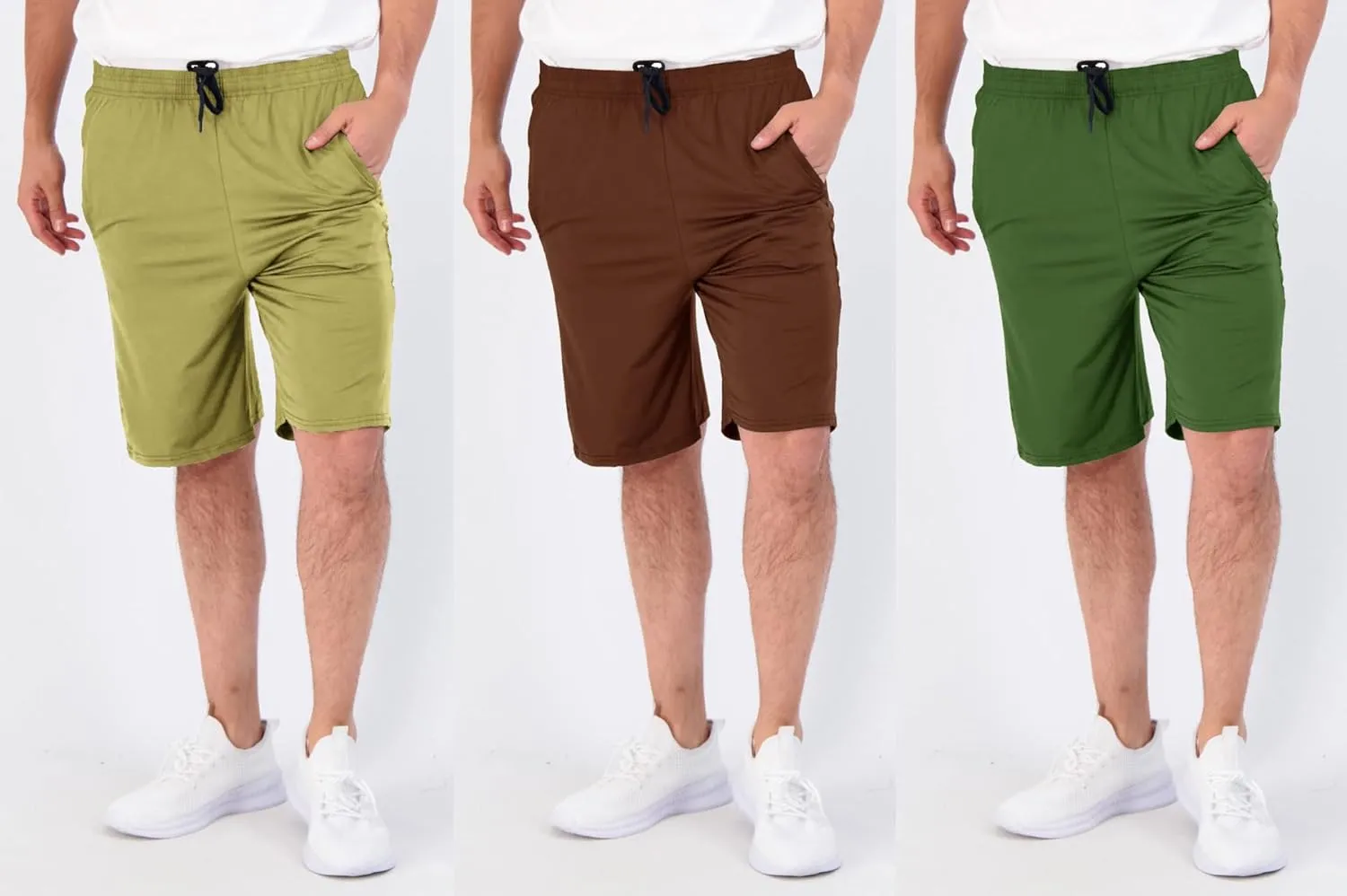 Aserlin Men's Athletic Shorts Mesh Workout Gym Activewear Basketball Shorts with Pockets 5 Pack