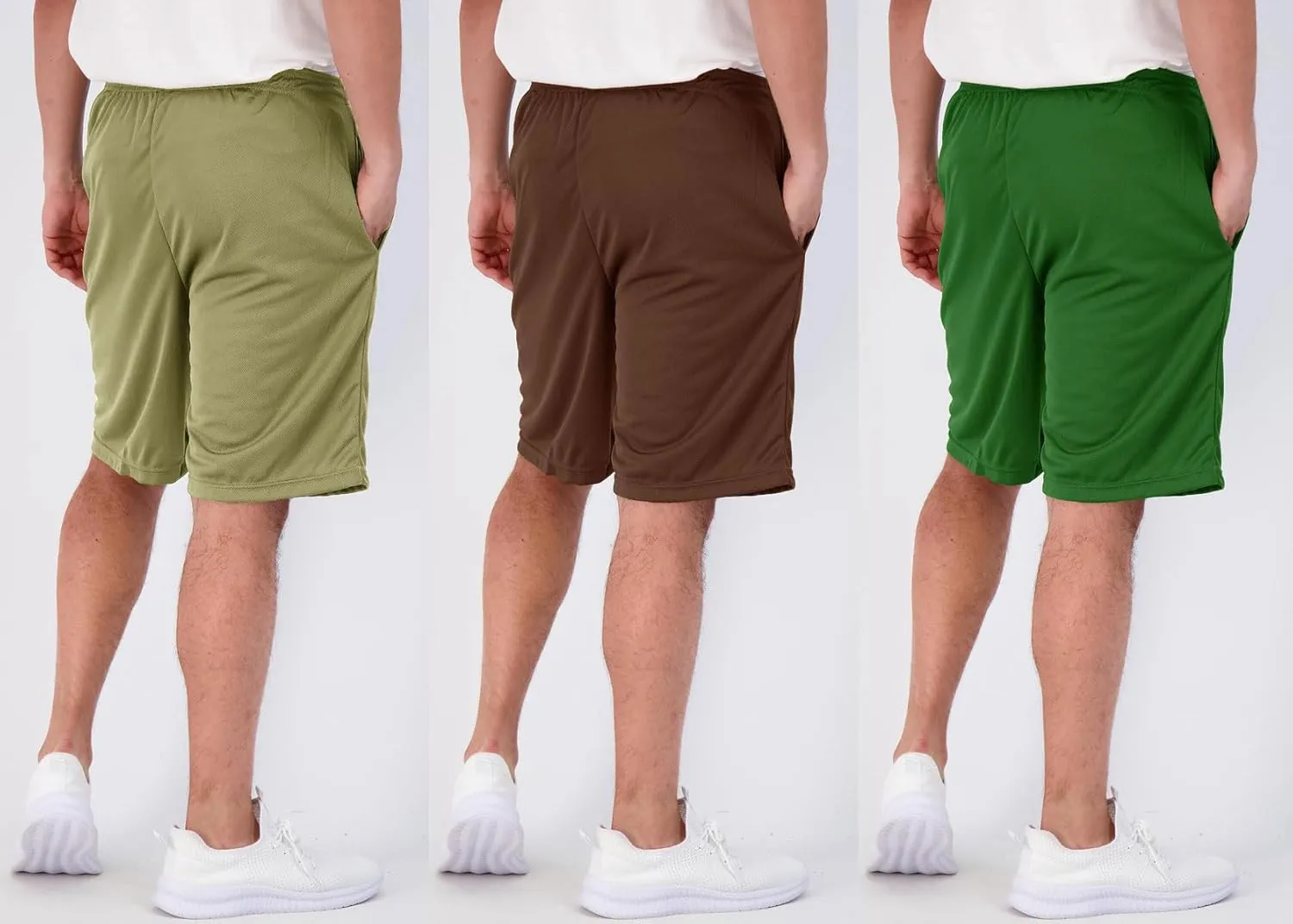 Aserlin Men's Athletic Shorts Mesh Workout Gym Activewear Basketball Shorts with Pockets 5 Pack