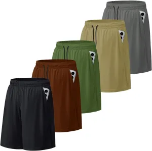 Aserlin Men's Athletic Shorts Mesh Workout Gym Activewear Basketball Shorts with Pockets 5 Pack
