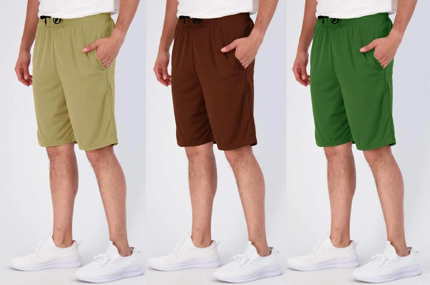 Aserlin Men's Athletic Shorts Mesh Workout Gym Activewear Basketball Shorts with Pockets 5 Pack