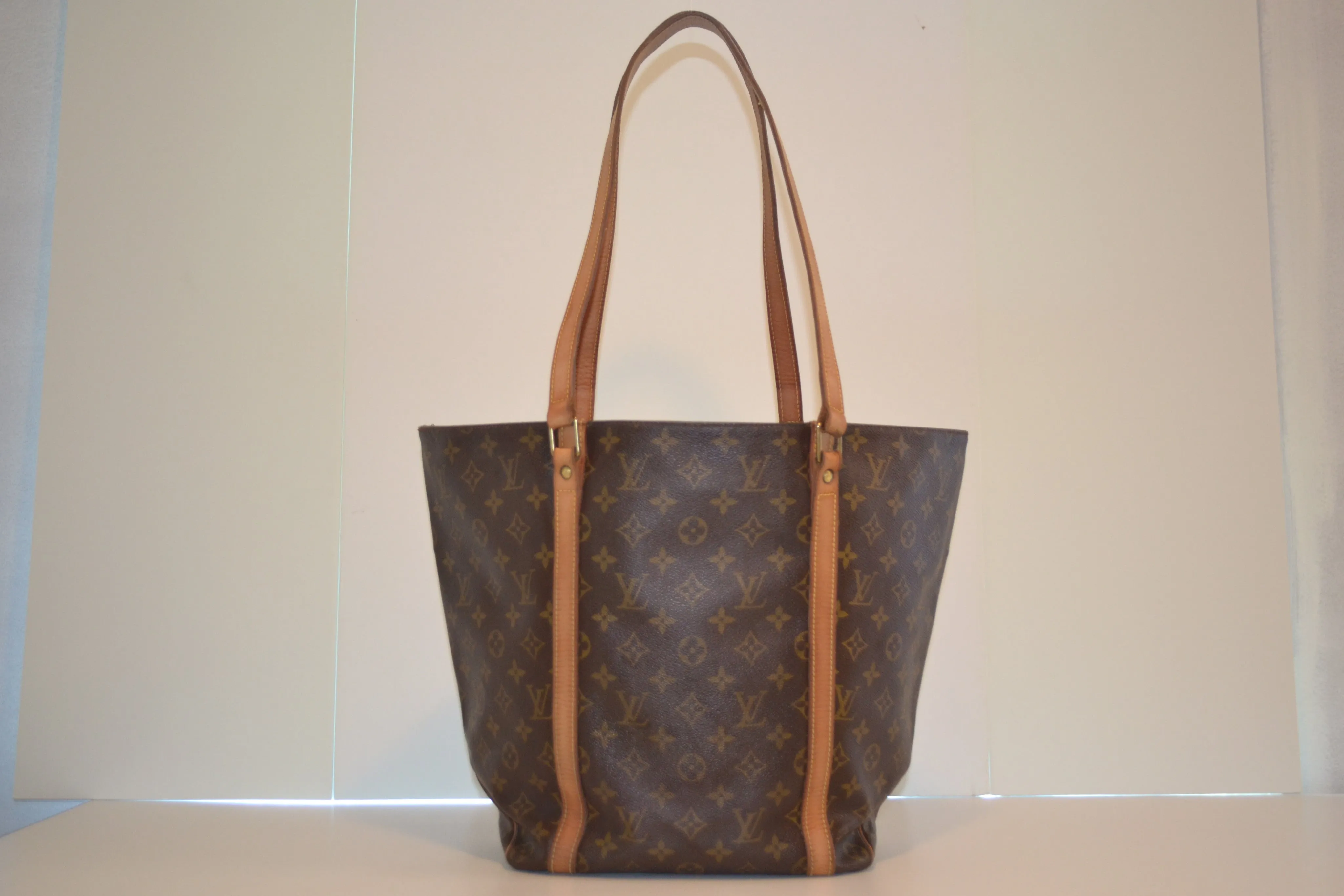Authentic Louis Vuitton Monogram Sac Shopping Large Shoulder Bag (GUC) "Rare-Discontinued" (SALE - 73% OFF)