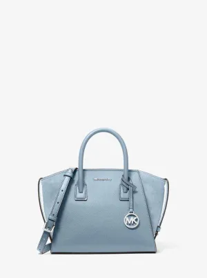 Avril Small Leather and Suede Satchel