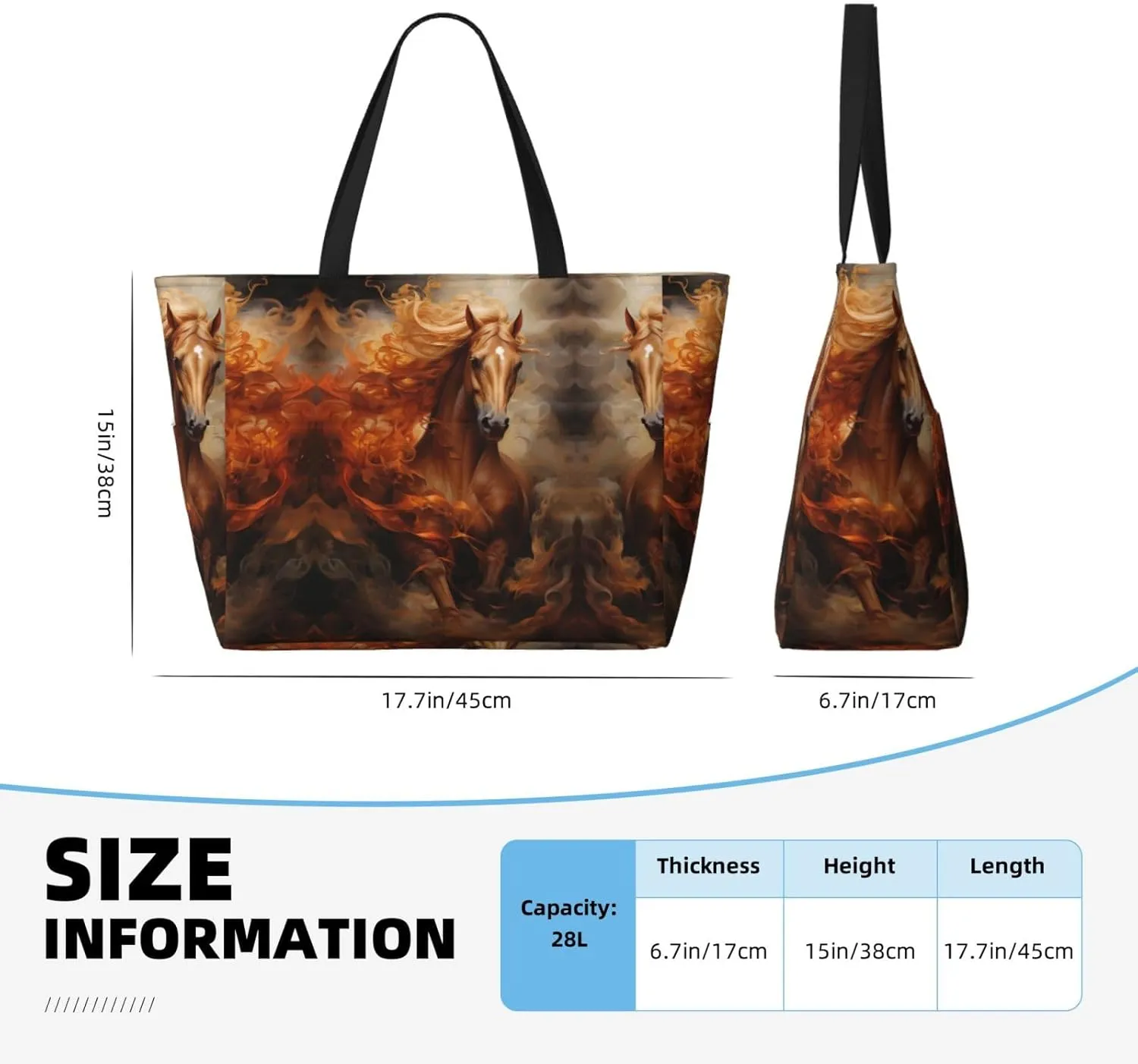 Bad Boy Red Wolf Spacious Large Capacity Beach Travel Bag - Foldable Beach Bag Tote Bag With Zipper