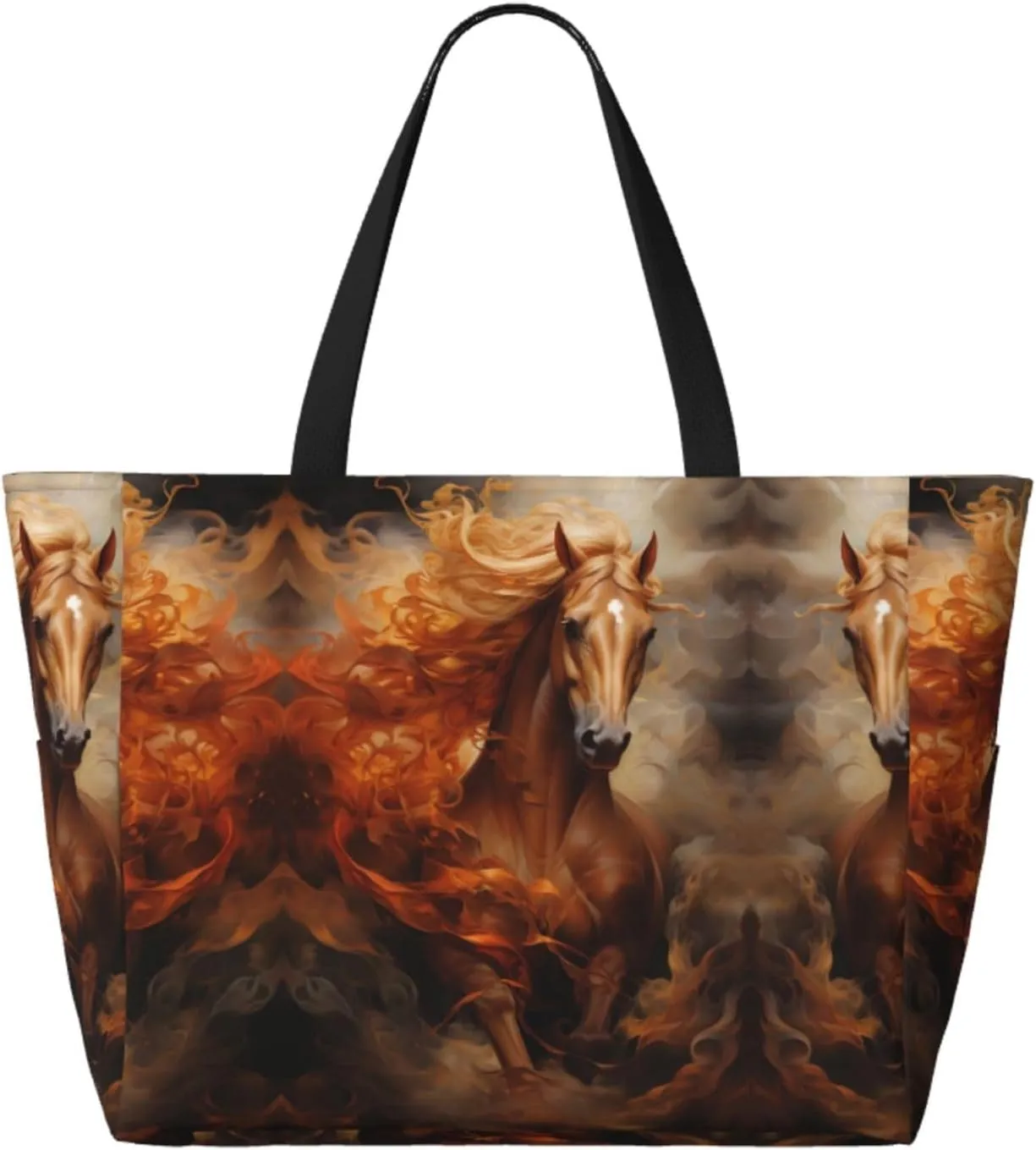 Bad Boy Red Wolf Spacious Large Capacity Beach Travel Bag - Foldable Beach Bag Tote Bag With Zipper