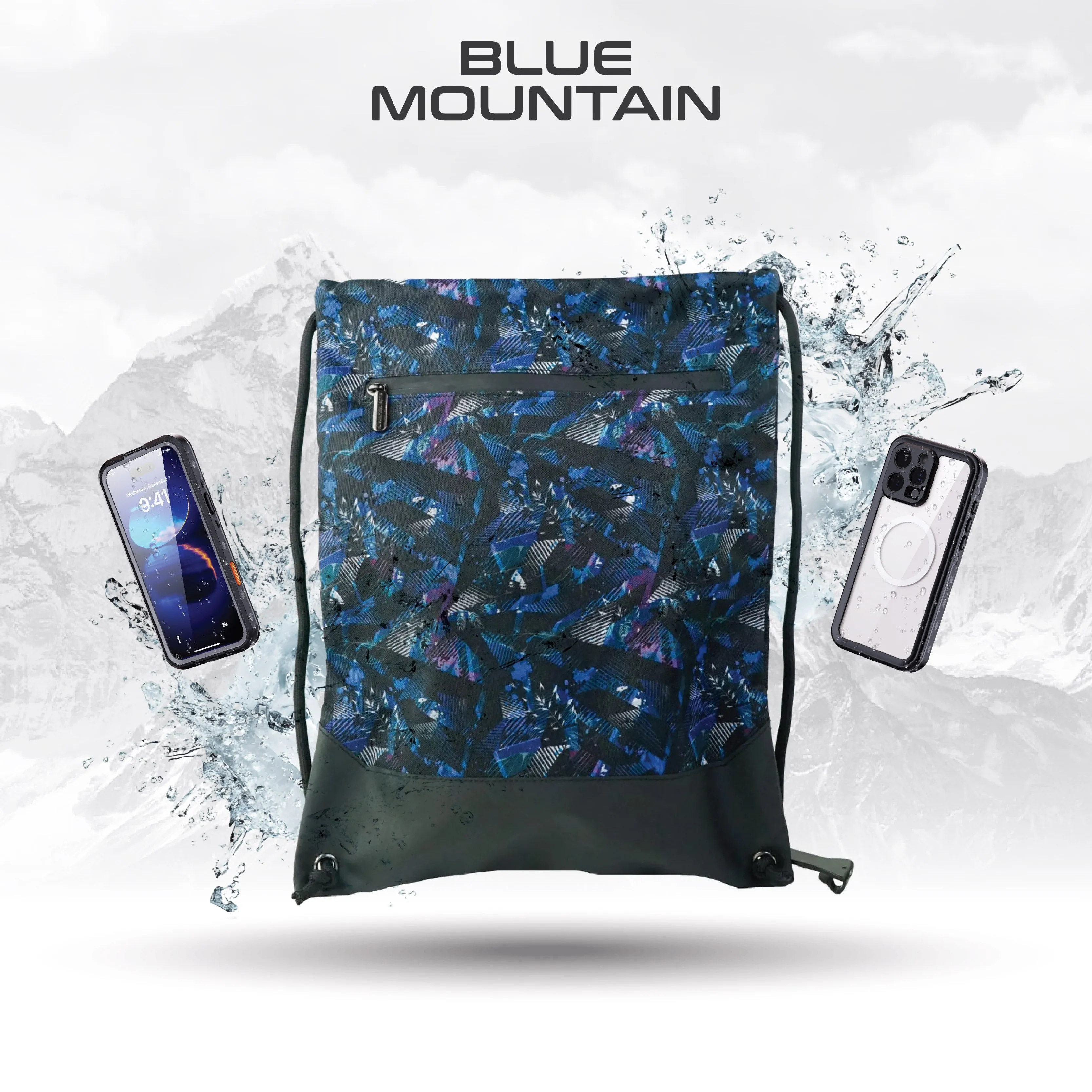 Bag2u Polyester Drawstring Bag Waterproof Outdoor Sport Bag Sport Backpack for Gym Hiking Marathon Bag Beg Sukan
