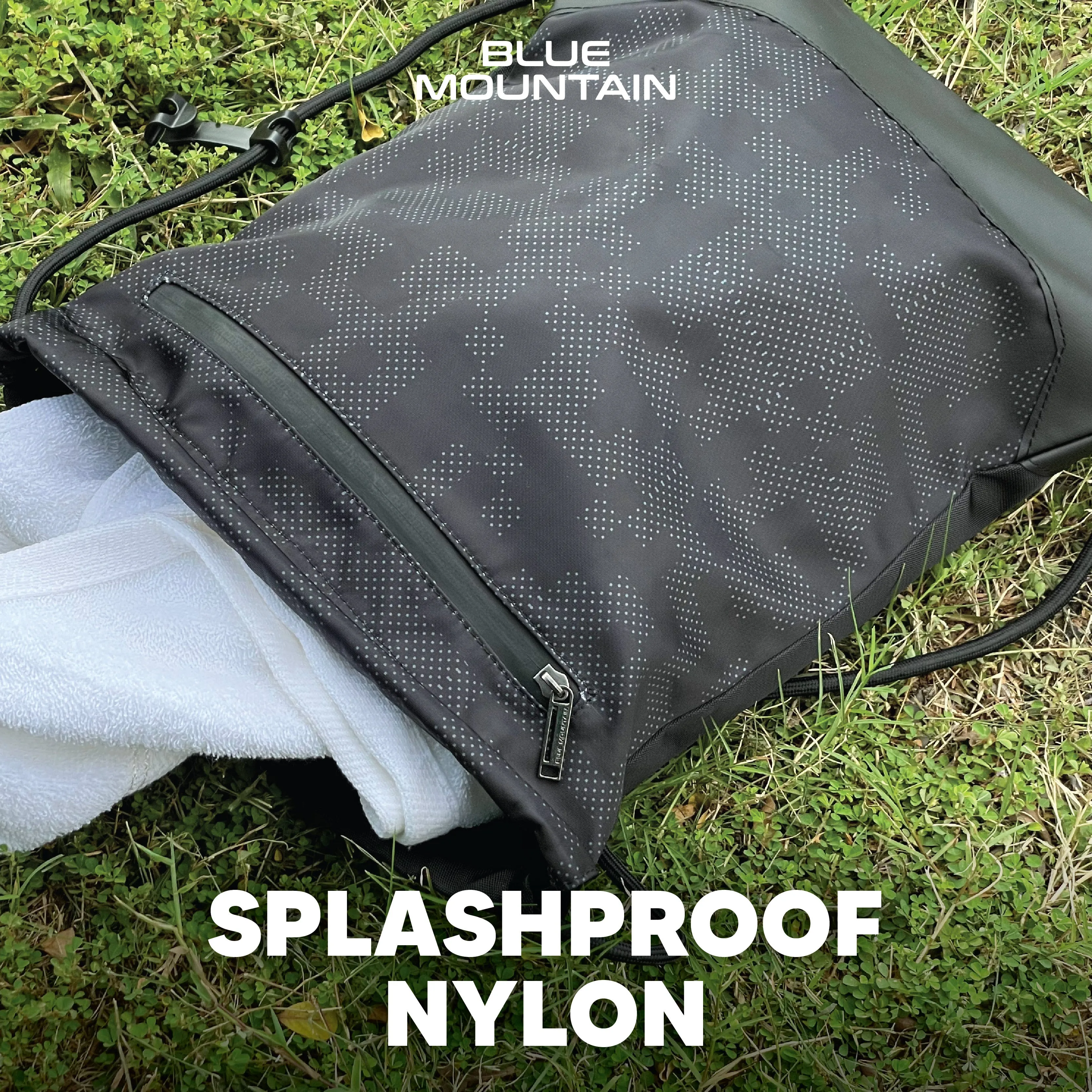 Bag2u Polyester Drawstring Bag Waterproof Outdoor Sport Bag Sport Backpack for Gym Hiking Marathon Bag Beg Sukan