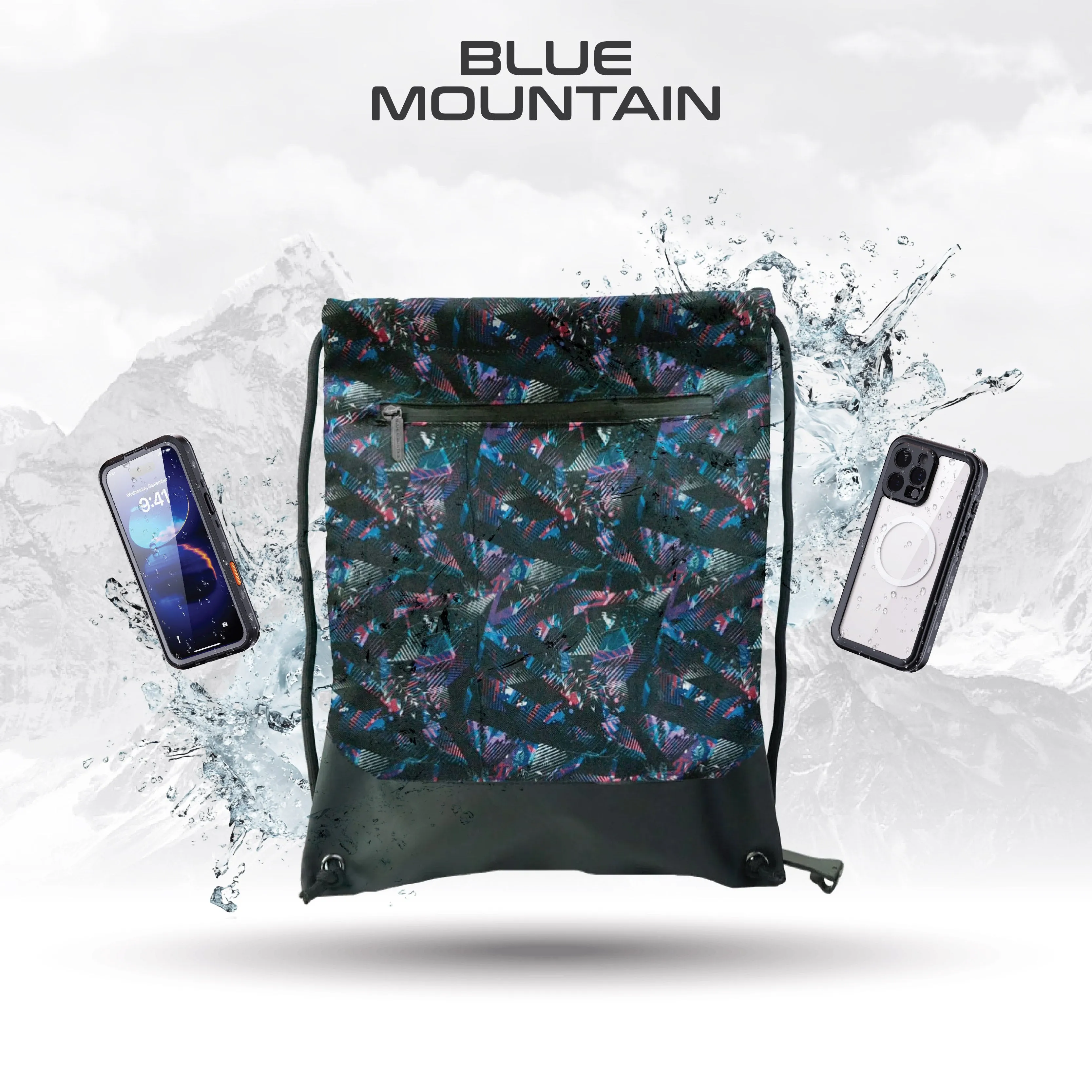 Bag2u Polyester Drawstring Bag Waterproof Outdoor Sport Bag Sport Backpack for Gym Hiking Marathon Bag Beg Sukan