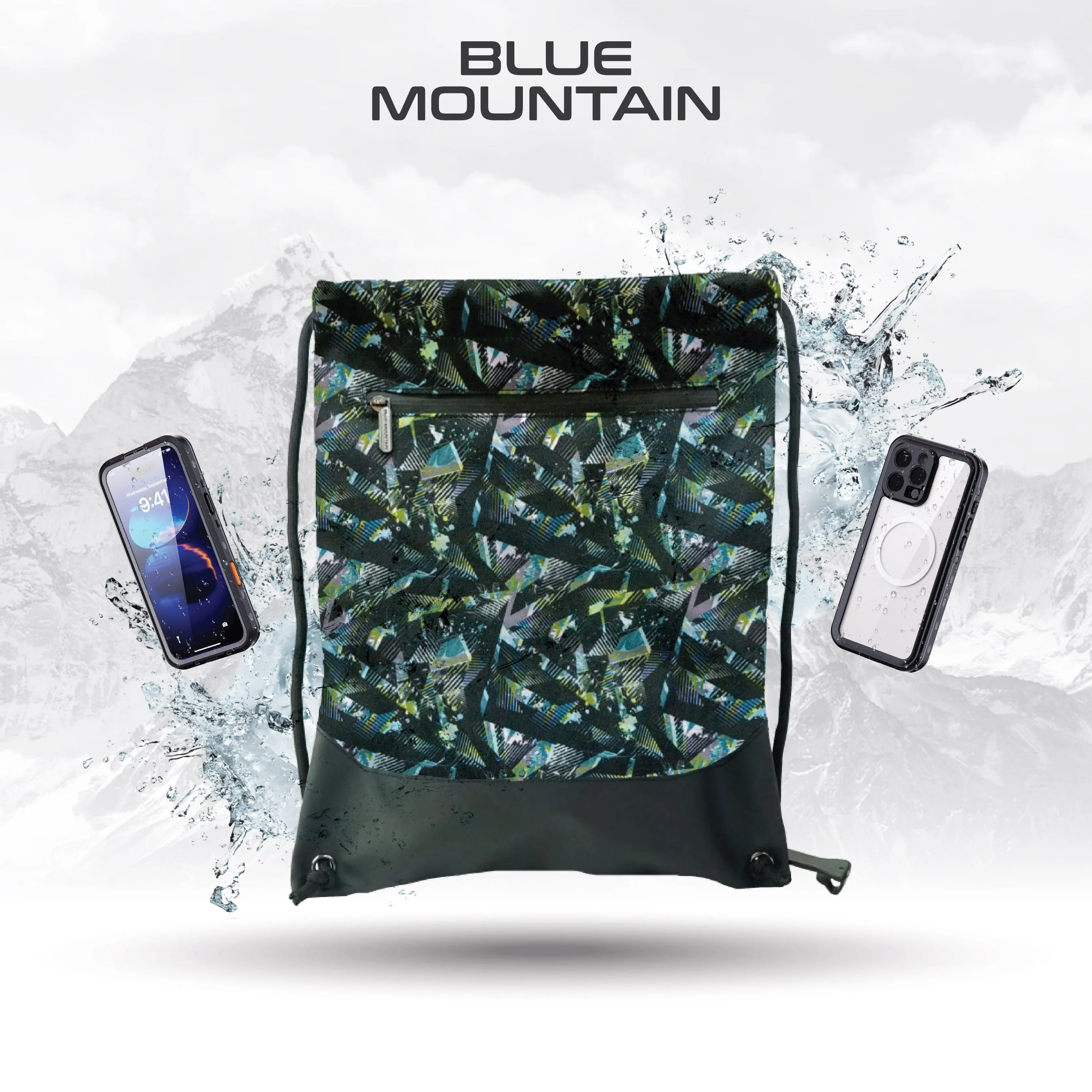 Bag2u Polyester Drawstring Bag Waterproof Outdoor Sport Bag Sport Backpack for Gym Hiking Marathon Bag Beg Sukan