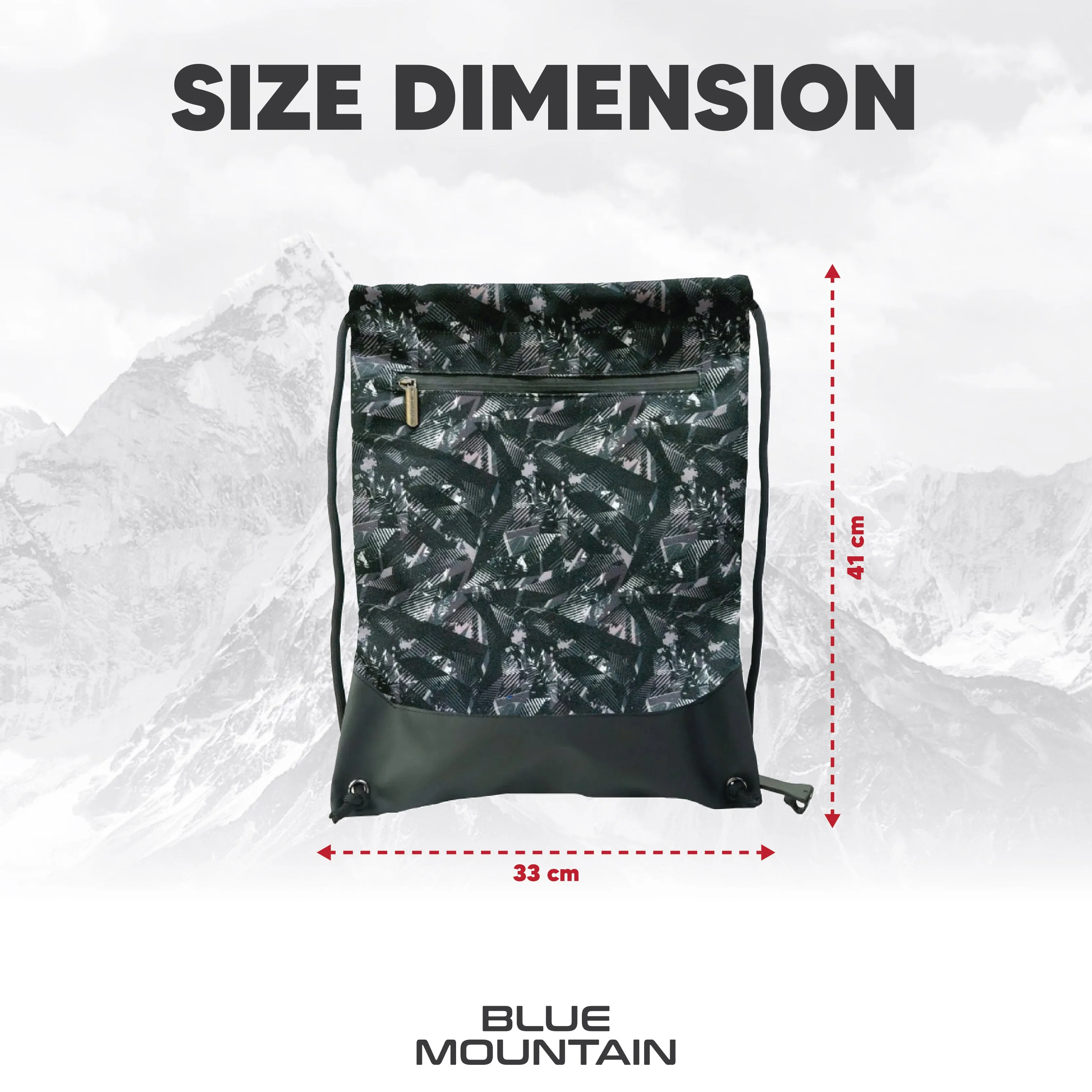 Bag2u Polyester Drawstring Bag Waterproof Outdoor Sport Bag Sport Backpack for Gym Hiking Marathon Bag Beg Sukan